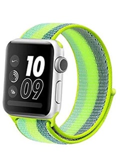 اشتري For Apple Watch Series 7 & 8 (45mm) & Apple Watch Ultra (49mm) Nylon Sport Replacement Strap Bands With Adjustable Closure - Multi Green في مصر