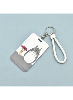 Buy Card Holder with Wrist Strap Totoro and the Mysterious Girl Painting For Keys Keychain Badge Holder Compatible with Credit Card / Student Card / Bus Transportation Card in UAE