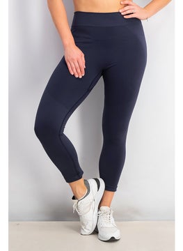 Buy Women Sportswear Fit Pull On Training Tights, Navy in UAE