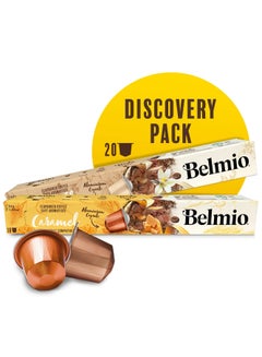 اشتري Belmio Coffee Capsules, Flavor Discovery Pack, Vanilla and Caramel, 20 count, Aluminum Compatible Capsules. في الامارات