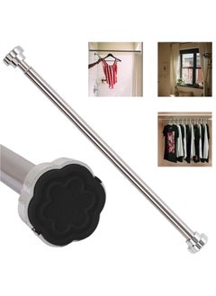 Buy Curtain Rod, 120cm to 220cm Adjustable Length Telescopic Tension Bar Stainless Steel for Shower Stalls Bathtubs Closets Windows Changing Areas - Non-Slip No Drilling in UAE