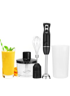 Buy Hand Blender, 4 in 1 Blender, Hand Blender Electric 500W 2-Speed and Turbo Mode, Immersion Blender with 500ml Food Chopper, 600ml Container, Milk Frother, Egg Whisk, for Smoothie Sauces Food Soups in UAE