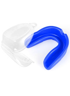 Buy Silicone Mouth Guard Teeth Protection with Box for Various Sports, Blue in Egypt