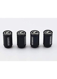 Buy Aluminum Alloy Tire Air Valve Caps Stems for Lexus - 4 Pieces Per Set (Black) in UAE