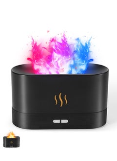 Buy Colorful Flame Air Aroma Diffuser Humidifier, Upgraded 7 Flame Colors Noiseless Essential Oil Diffuser for Home,Office,Yoga with Auto-Off Protection 180ml in UAE