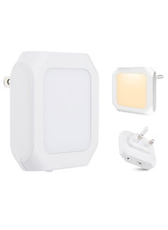 اشتري Plug-in LED Night Light,Intelligent Light Control Induction Light, Adjustable Brightness and Color, for Bathroom,Hallway, Bedroom, Kids Room, Kitchen, Stairway في الامارات