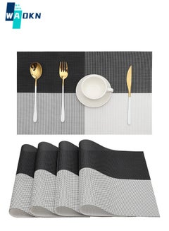 Buy 4-piece Set Mat, Table Mat, 35 X 45 cm Insulated Washable Non-slip Table Mat, Suitable for Dining Table and Kitchen Table Protective Cloth Cover in Saudi Arabia
