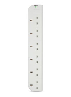 Buy Belkin E Series 6 Plug SurgeStrip Surge Protected Extension Lead, White, F9E600uk3M, 3m in UAE