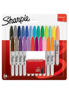 اشتري 24-Piece Permanent Marker Set Multicolour في الامارات