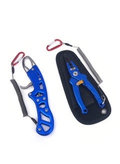 اشتري Pliers Aluminum Braid Cutters 7inch Hook Remover Saltwater Fishing Gear Corrosion Resistant Tools Split Ring for Fish Holder with Sheath and Lanyard Set of 2 في الامارات