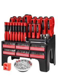 Buy 100-Piece Magnetic Screwdriver Set with Plastic Racking, Precision Screwdriver, Bonus Magnetizer Demagnetizer and Magnetic Bowl, Common Repair Tools, Home Improvement Tools Gift in UAE