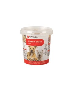 اشتري Flamingo Chew'n Snack Mix Bones Dog Treats 500G في الامارات