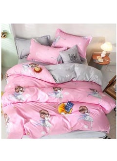 Buy Single Size Duvet Cover Sets classic Pattern Bedding cover Set (1 Duvet Cover 160 * 210 CM +Fitted bed sheet 120x200 * 30CM +2 Pillowcases) in UAE