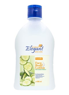 Buy Cucumber Face And Body Lotion 500ML Elegant in UAE