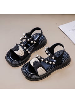 Buy Girls Summer Sandals 2024 Trendy Princess ShoesBlack Black in UAE