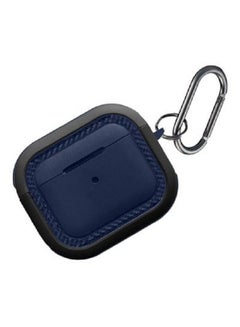 اشتري Airpods 3 Shockproof Case Armor Rugged Cover with Keychain Compatible with Apple Airpods 3rd Generation Blue/Black في الامارات