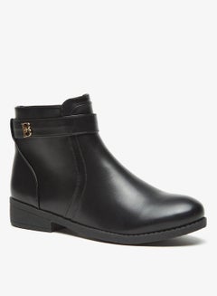 Buy Solid Ankle Boots With Zip Closure By Shoexpress in Saudi Arabia