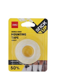 Buy Deli Mounting Double Sided Tape, 1.5 Meter Length X 25 Mm Width in UAE