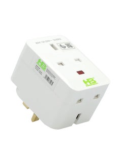 Buy 3 Way Sockets Power Adaptor Multi-Plug 13A White in Saudi Arabia