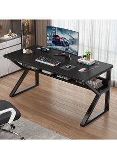 اشتري Desk with Power Outlet,Ergonomic Home Office Desk,Black(100*76*60) في الامارات