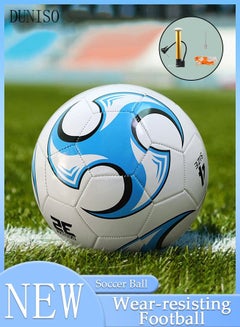 Buy Soccer Ball Size 5 High Quality Football For Training Playing Waterproof And Wear Resistant Football for Official Matches With Air Pump Net Bag And Ball Needles Indoor Outdoor Game Soccer Ball in Saudi Arabia