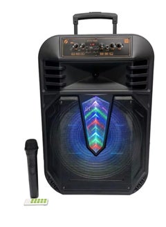 Buy Karaoke Speaker Kit with Microphone and Remote Control | Rechargeable Wireless Speaker with FM Radio USB/SD/AUX/MMC | Portable Bluetooth Speaker with LED Lights in Saudi Arabia