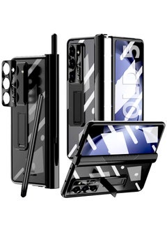 Buy Full Body Cover for Samsung Galaxy Z Fold 5, with Fold Edition Pen and Pen Holder Accessorise, Built-in Screen Protector, Replacement hinge, and Foldable Kickstand Z Fold5 5G Mobile Back Cover Black in Saudi Arabia