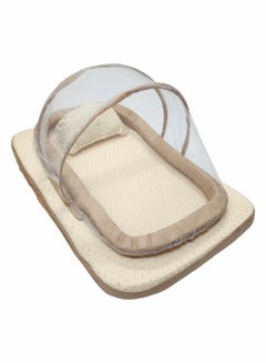 Buy Baby Net Bed with Thick Mattress Mosquito Net & Neck Pillow for New Born Babies 82x50cm in Saudi Arabia