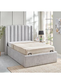 Buy Maine Lewis Hydraulic Storage Twin Upholstered Bed 135 x 146 cm in UAE