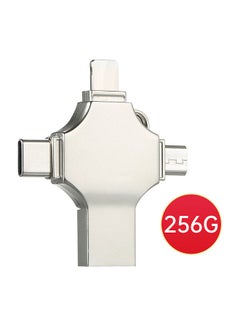 Buy 256GB 4-in-1 metal USB Flash drive Mobile phone computer dual-use Mini USB flash drive Support Type-C Micro USB iOS devices in Saudi Arabia