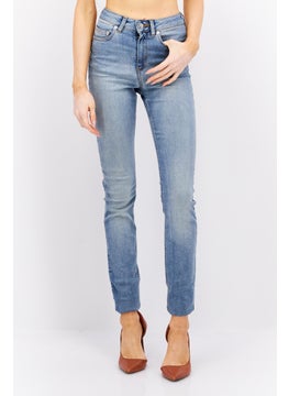 اشتري Women Skinny Fit Washed Stretchable Jeans, Mid Wash في السعودية