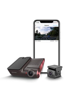 Buy Hikvision G2Pro Dashcam, 4K, Dual Channel, Wifi, 3 inch touch screen, APP, ADAS, GPS, Voice Control, Bulk-Line Cable, loop recording, Parking Monitoring, Build-in super capacitor, Remote Control in Saudi Arabia