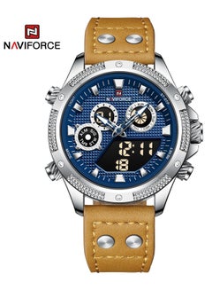Buy Men's Analog+Digital Round Shape Leather Wrist Watch NF9224 S/BE/Y.BN - 45 Mm in UAE