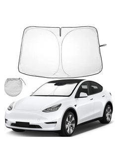 اشتري Windshield Sunshade Fit for Tesla Model Y/S/3, Windshield Sunshade - UV Block, Heat Insulation - for Tesla Model  Accessories, 142*93Cm Silver في الامارات