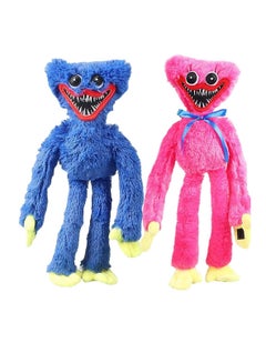 Buy 2 Pieces Poppy Playtime Huggy Wuggys Plush Toys Blue and Pink 40cm in Saudi Arabia