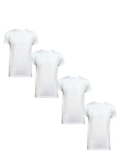 Buy 4- Pieces Crew Neck Comfortable Undershirt For Mens in UAE
