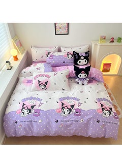 Buy 4-Piece Kuromi Cotton Comfortable Set Bed Sheet Set Children'S Day Gift Birthday Gift 200X230cm in Saudi Arabia