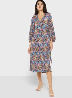 Buy Floral Print Wrap Dress in UAE