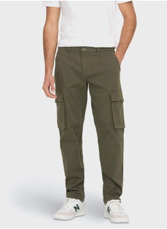 Buy Essential Slim Fit Cargo Pants in UAE