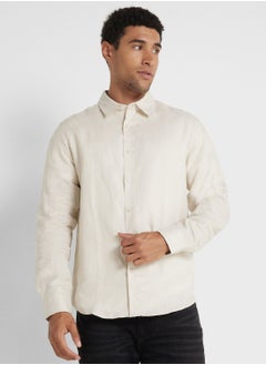 اشتري Long Sleeve Linen Shirt في السعودية