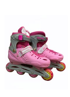 Buy Kids unisex four wheel roller skating shoes L (39-42)cm in Saudi Arabia