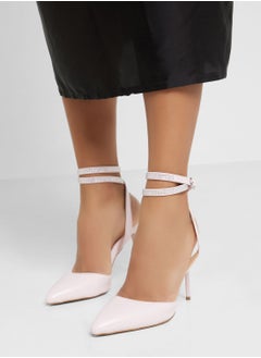 Buy Diamante Ankle Strap Heeled Pump in UAE