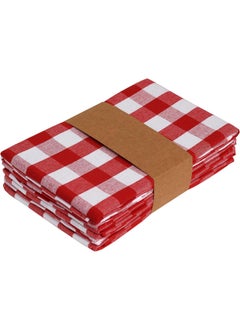 Buy 6 Piece Home Kitchen Plaid Dish Towel Set in UAE