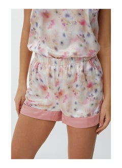 Buy Satin Tie Dye Floral Short in UAE