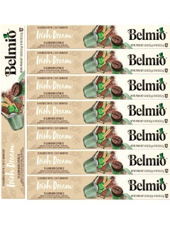 Buy Belmio Irish Dream Coffee Capsules Pack of 8 (80 Capsules)- Compatible With Nespresso Original Line Machines in UAE