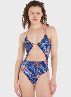 Buy Printed Cut Out Swimsuit in Saudi Arabia