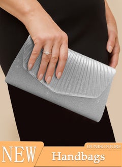 Buy Women Shiny Glitter Evening Clutch Bag Envelope Handbag Chain Purse Bag Crossbody Bag for Wedding Formal Cocktail Party in UAE