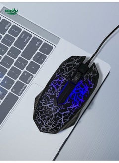 Buy Wired Gaming Mouse With Light Up Cracks, Compatible With Desktop For Business & Office, Also Suitable For Laptops & Tablets in Saudi Arabia