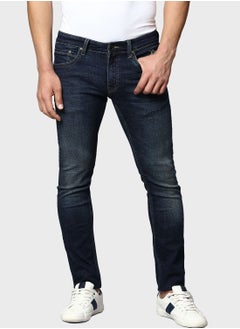 Buy Mid Wash Slim Fit Jeans in Saudi Arabia