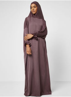 Buy Hooded Knitted Prayer Abaya in UAE